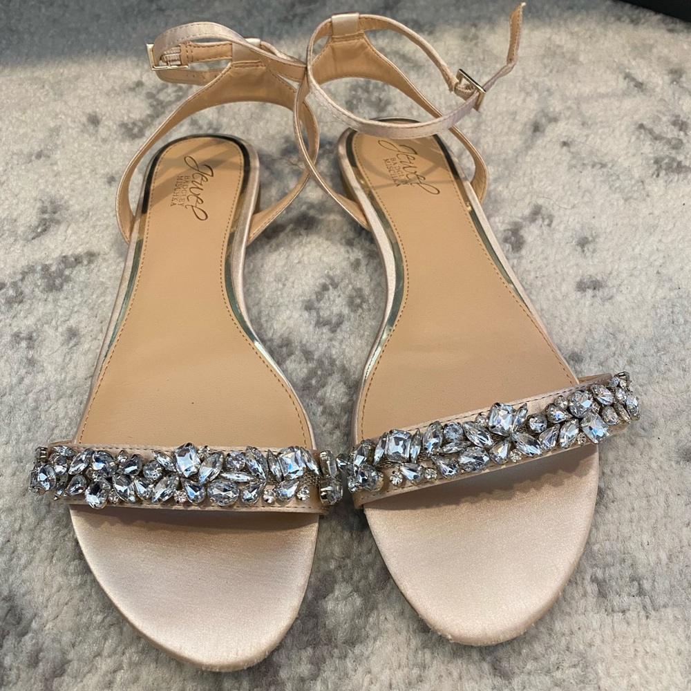 Jeweled Badgley Mischka Ohara Ankle Strap Sandal